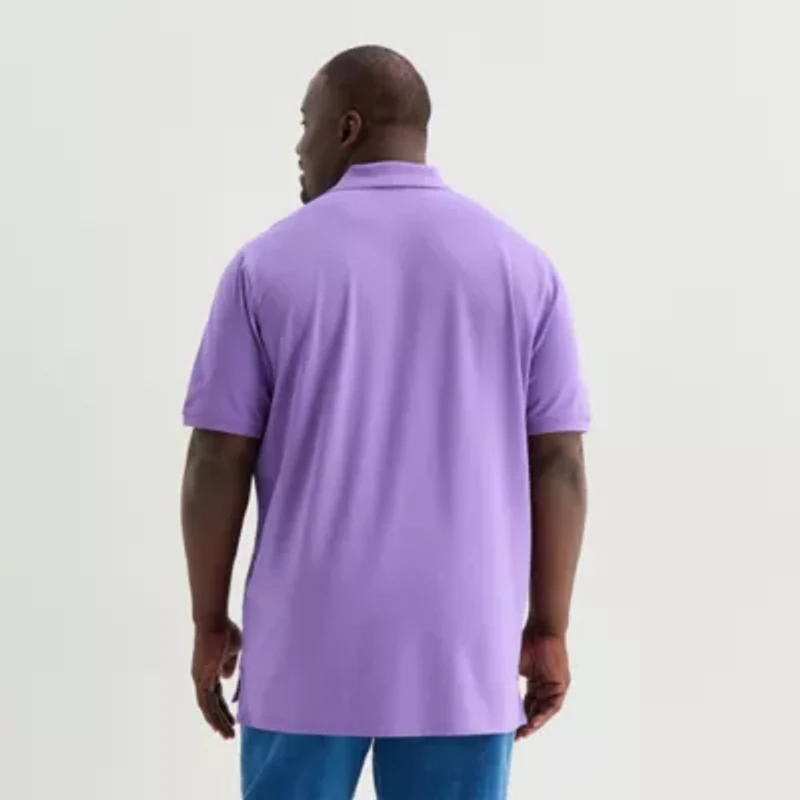 St. John's Bay Premium Stretch Big and Tall Mens Classic Fit Short Sleeve Polo Shirt