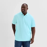 St. John's Bay Premium Stretch Big and Tall Mens Classic Fit Short Sleeve Polo Shirt