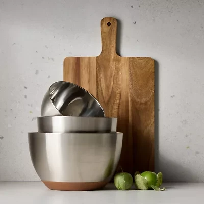 Jenny Martinez Stainless Steel 3-pc. Mixing Bowl Set