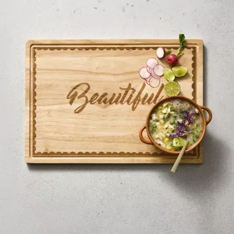 Jenny Martinez Rubberwood 20"x14" Cutting Board