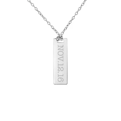 Womens Sterling Silver 18 Inch Pendant Necklace