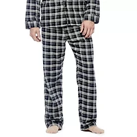 Hanes Flannel Mens Long Sleeve 2-pc. Pajama Sets