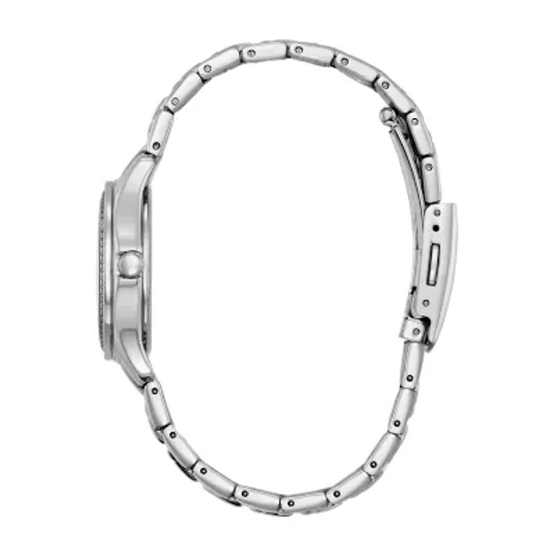 Citizen Silhouette Crystal Womens Crystal Accent Silver Tone Stainless Steel Bracelet Watch Fe1140-86x