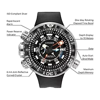 Citizen Promaster Aqualand Mens Multi-Function Black Strap Watch Bn2029-01e