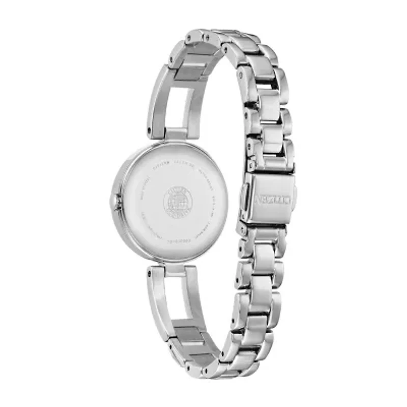 Citizen Axiom Womens Silver Tone Stainless Steel Bracelet Watch Em0630-51d