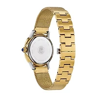 Citizen Womens Diamond Accent Gold Tone Stainless Steel Bracelet Watch Em0794-54d