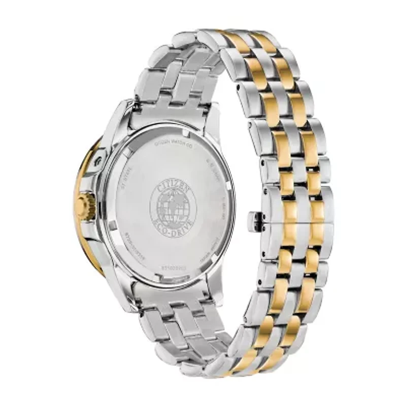 Citizen Calendrier Mens Two Tone Stainless Steel Bracelet Watch Bu0054-52l
