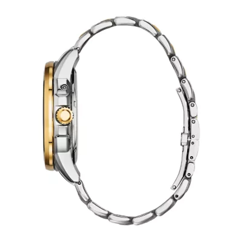 Citizen Calendrier Mens Two Tone Stainless Steel Bracelet Watch Bu0054-52l