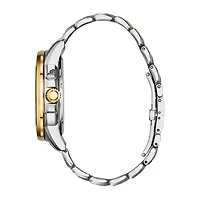 Citizen Calendrier Mens Two Tone Stainless Steel Bracelet Watch Bu0054-52l