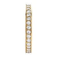 DiamonArt® 2.5MM 7/8 CT. T.W. White Cubic Zirconia 18K Gold Over Silver Round Band