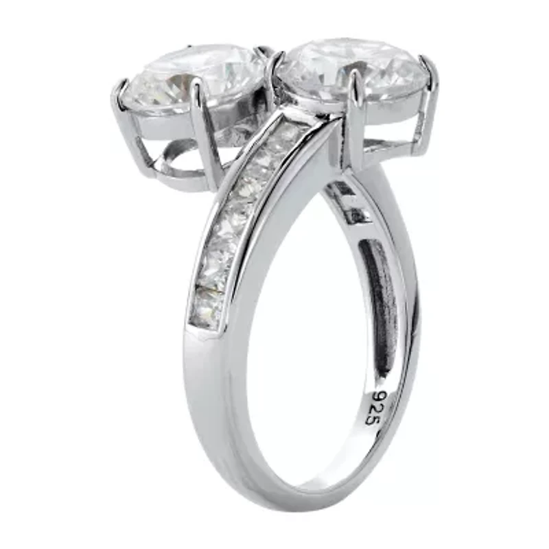 DiamonArt® Womens / CT. T.W. White Cubic Zirconia Sterling Silver Round Cocktail Ring