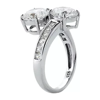 DiamonArt® Womens / CT. T.W. White Cubic Zirconia Sterling Silver Round Cocktail Ring