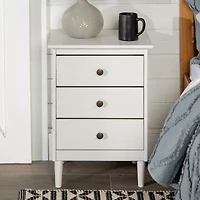 Modern 3 Drawer Solid Wood Nightstand