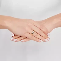 Womens 4MM 14K Gold Round Band