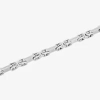Mens Stainless Steel Solid 8 3/4 Inch Link Bracelet