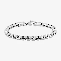Mens Stainless Steel Solid 8 1/2 Inch Link Bracelet