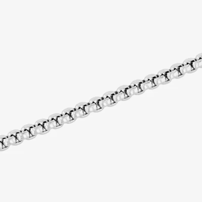 Mens Stainless Steel Solid 8 1/2 Inch Link Bracelet
