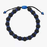 Mens Genuine Black Onyx Beaded Bracelet