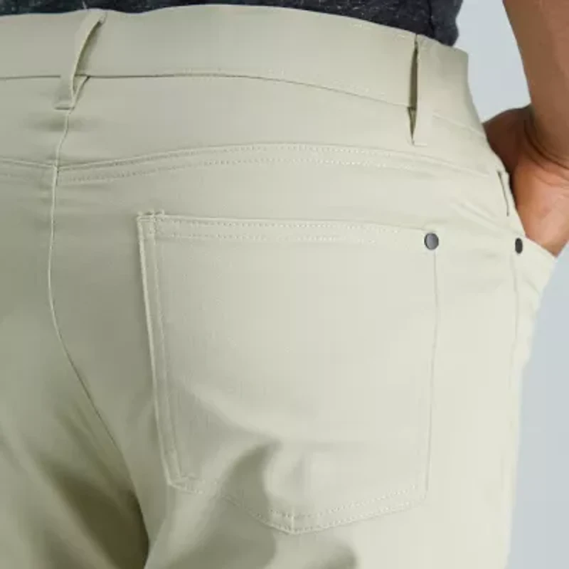 Haggar Iron Free Premium Khaki 5 Pocket Mens Comfort Waistband Straight Fit Flat Front Pant
