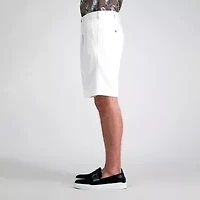 Haggar Cool 18 Pro Pleated Mens 9 1/2" Stretch Fabric Moisture Wicking Quick Dry Chino Short