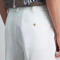 Haggar Cool 18 Pro Pleated Mens 9 1/2" Stretch Fabric Moisture Wicking Quick Dry Chino Short