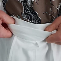 Haggar Cool 18 Pro Pleated Mens 9 1/2" Stretch Fabric Moisture Wicking Quick Dry Chino Short