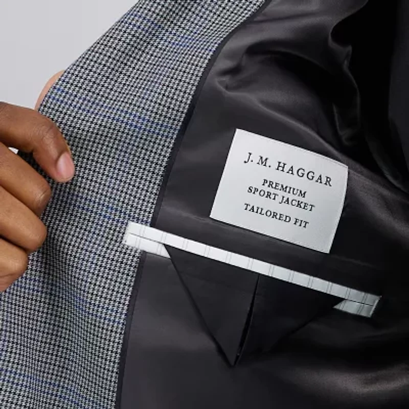 Haggar JMH Houndstooth Mens Stretch Fabric Classic Fit Sport Coat