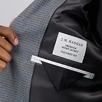 Haggar JMH Houndstooth Mens Stretch Fabric Classic Fit Sport Coat