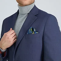 Haggar JMH Tailored Windowpane Mens Stretch Fabric Modern Fit Suit Jacket