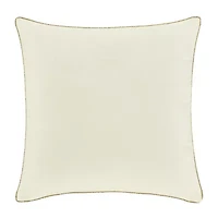 Queen Street Nicolas Winter White Embellished Square Throw Pillow