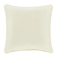 Queen Street Nicolas Winter White Embellished Square Throw Pillow