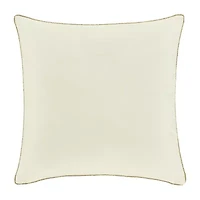 Queen Street Nicolas Winter White Embellished Square Throw Pillow