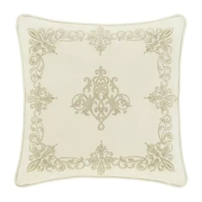 Queen Street Nicolas Winter White Square Throw Pillow