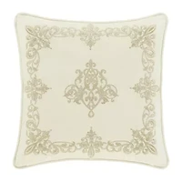 Queen Street Nicolas Winter White Square Throw Pillow