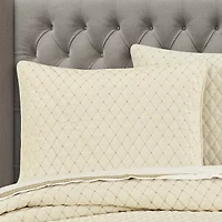 Queen Street Gabriel Winter White 3-pc. Embellished Quilt Set