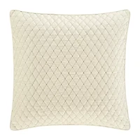 Queen Street Gabriel Winter White Embellished Euro Sham