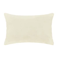 Queen Street Gabriel Winter White Rectangular Throw Pillow