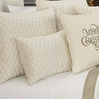 Queen Street Gabriel Winter White Rectangular Throw Pillow