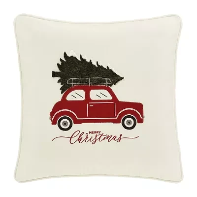 Queen Street Vintage Car Square Throw Pillow