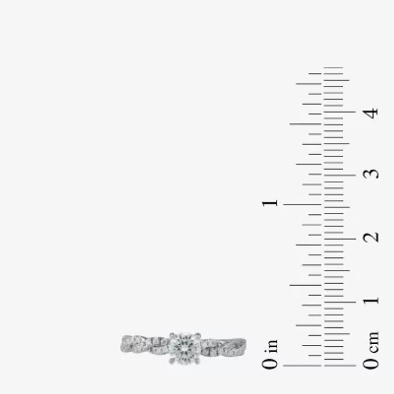 (I / I2) Womens 2 CT. T.W. Lab Grown White Diamond 10K Gold Engagement Ring