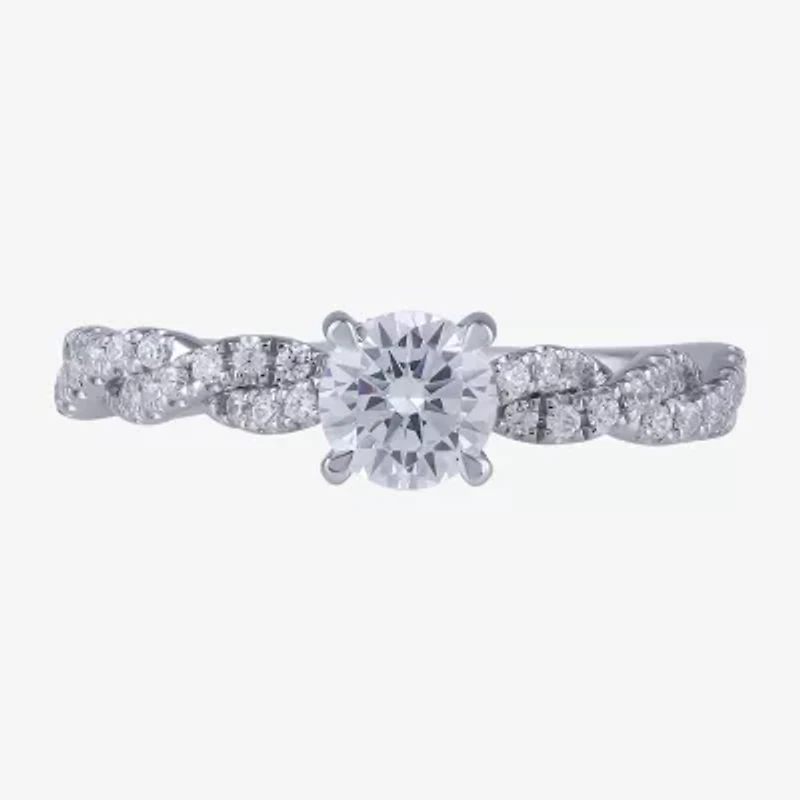 (I / I2) Womens 2 CT. T.W. Lab Grown White Diamond 10K Gold Engagement Ring