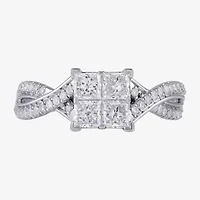 (G / I1) Womens 2 CT. T.W. Lab Grown White Diamond 14K Gold Round Engagement Ring