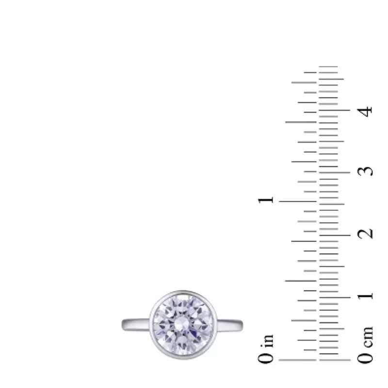 (F / Si1) Womens 3 CT. Lab Grown White Diamond 10K Gold Round Solitaire Engagement Ring