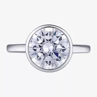 (F / Si1) Womens 3 CT. Lab Grown White Diamond 10K Gold Round Solitaire Engagement Ring