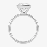 F / Si1) Womens 3 CT. Lab Grown White Diamond 10K Gold Oval Solitaire Engagement Ring