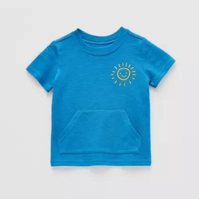 Okie Dokie Baby Boys Crew Neck Short Sleeve Embroidered T-Shirt