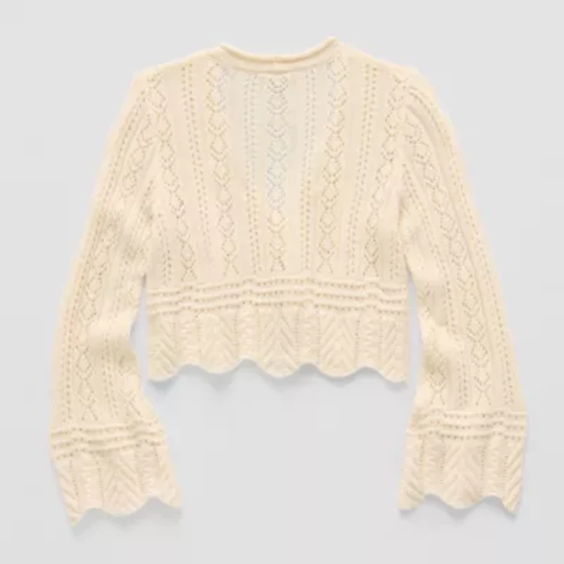 Thereabouts Little & Big Kid Girls Long Sleeve Tie Cardigan