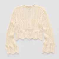 Thereabouts Little & Big Kid Girls Long Sleeve Tie Cardigan