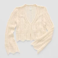 Thereabouts Little & Big Kid Girls Long Sleeve Tie Cardigan