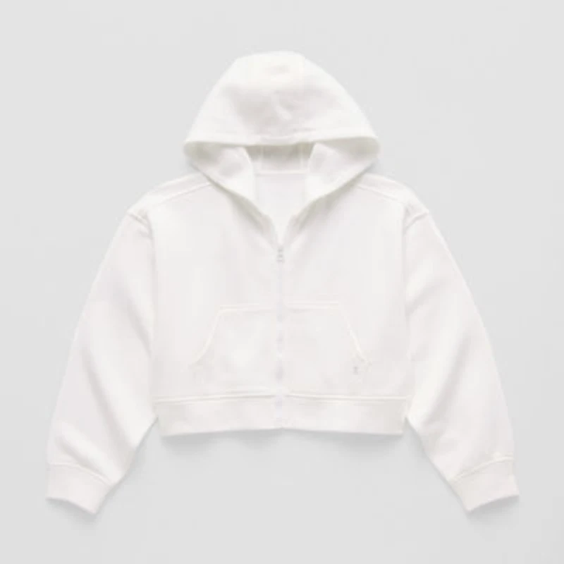 Xersion Little & Big Kid Girls Long Sleeve Fleece Zipper Active Hoodie